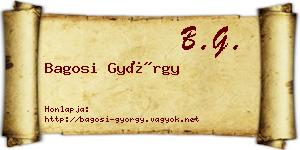 Bagosi György névjegykártya