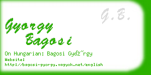 gyorgy bagosi business card